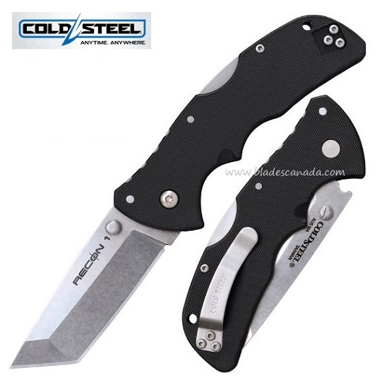 Cold Steel Mini Recon 1 Tanto Folding Knife, AUS 10A, 27BAT - Click Image to Close