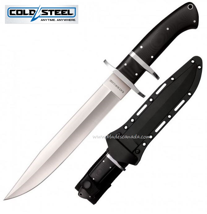 Cold Steel Black Bear Classic Fixed Blade Knife, VG10 San Mai, G10 Black, Secure-Ex Sheath, 35AR - Click Image to Close