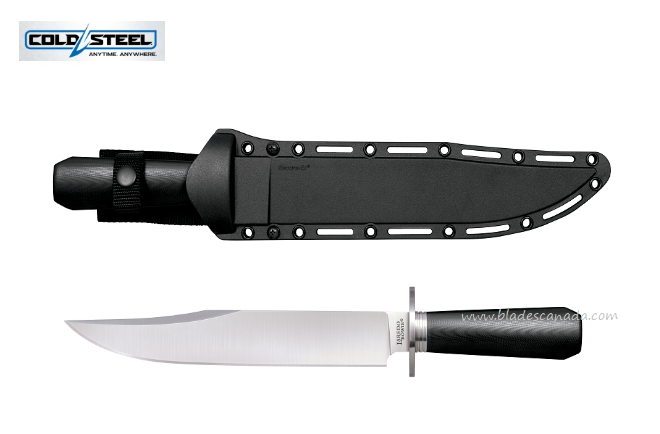 Cold Steel Laredo Fixed Blade Bowie Knife, 4034SS, Micarta Black, 39LME4