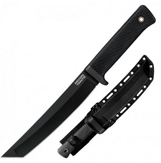 Cold Steel Recon Tanto Fixed Blade Knife, SK5 Steel, Secure-Ex Sheath, CS-49LRT