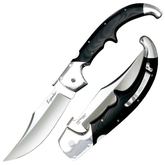 Cold Steel Extra Large Espada Folding Knife, S35VN, G10 Black, 62MA - Click Image to Close