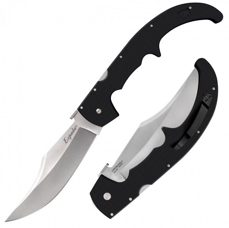 Cold Steel X-Large Espada Folding Knife, AUS 10A, G10 Black, 62MGC - Click Image to Close