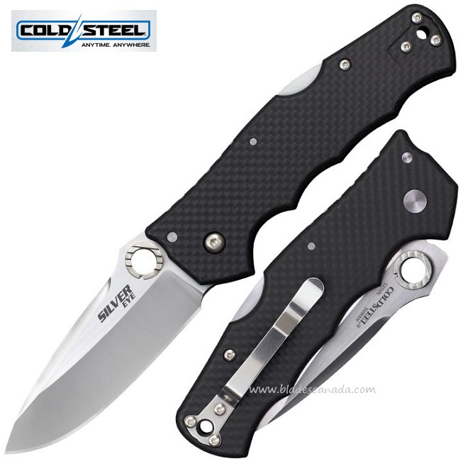 Cold Steel Silver Eye Elite Folding Knife, S35VN, Carbon Fiber, CS-62QCFB
