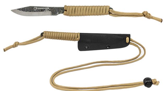 Condor Bushnecker Fixed Blade Knife, 1075 Carbon, Kydex Sheath, CTK2800-2.75HC