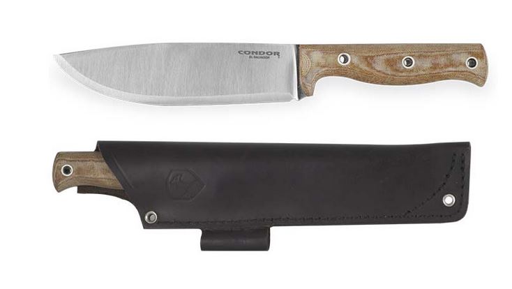 Condor Low Drag Fixed Blade Knife, 1075 Carbon, Leather Sheath, CTK2814-6.5HC - Click Image to Close