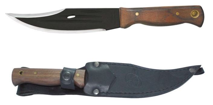 Condor Jungle Bowie II Knife, 1075 Carbon, Hardwood, Leather Sheath, CTK3104-HC - Click Image to Close