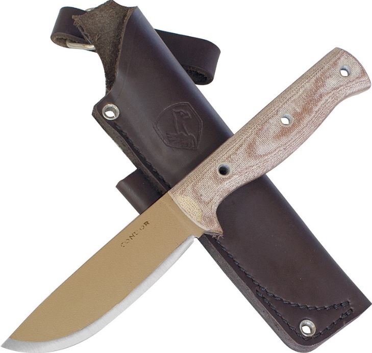 Condor Desert Romper Fixed Blade Knife, 1075 Carbon, Micarta, CTK3909-4.5 - Click Image to Close