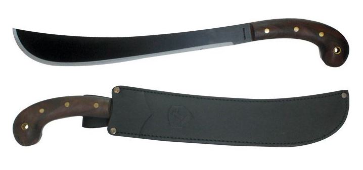 Condor Golok Machete, 1075 Carbon, Hardwood, Leather Sheath, CTK410-14HCS