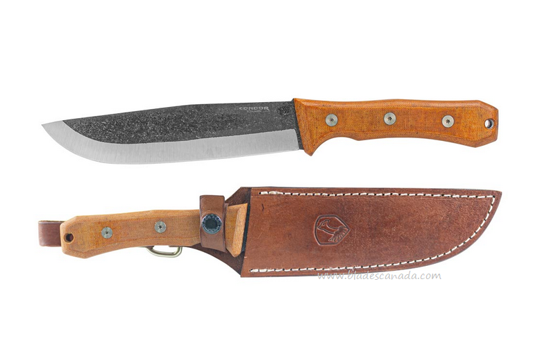 Condor Mountain P.A.S.S. Camp Knife, 1095 HC, Micarta, CTK2835-7HC