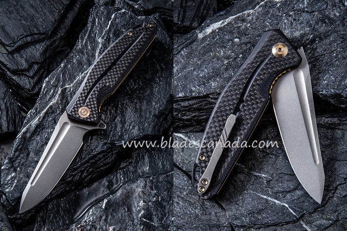 CIVIVI Statera Flipper Folding Knife, D2, G10 Black/Carbon Fiber, 901C
