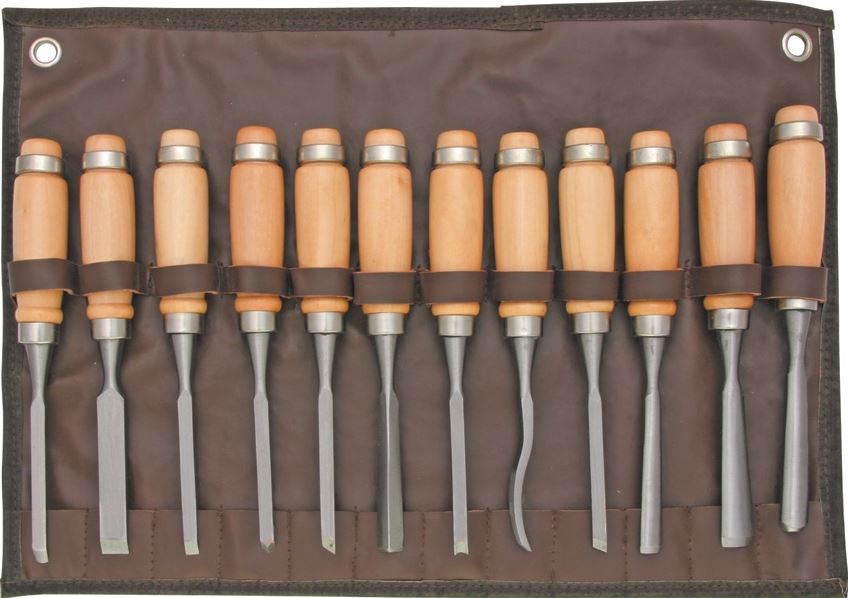 SteeleX 2227 12 Piece Carving Chisel Set - Click Image to Close