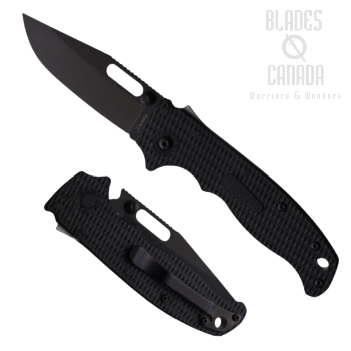 Demko AD20.5 Shark-Lock Folding Knife, D2 Black, Grivory Black, AD205F15B