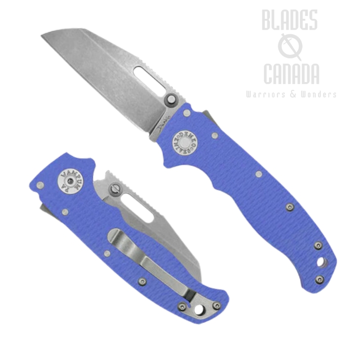 Demko AD20.5 Shark Lock Folding Knife, 20CV Shark Foot, G10 Blue, 205-20CV-BLUG10-SF