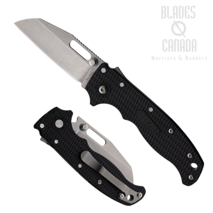 Demko AD20.5 Shark-Foot Folding Knife, D2 SW, Grivory Black, AD205F25