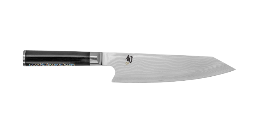 Shun Classic Kiritsuke Fixed Blade Kitchen Knife, 8" VG-MAX/Damascus, Wood, DM0771