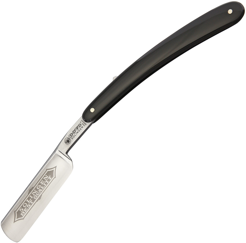 Dovo Straight Razor Stainless 6/8" - Cellidur Black 100681