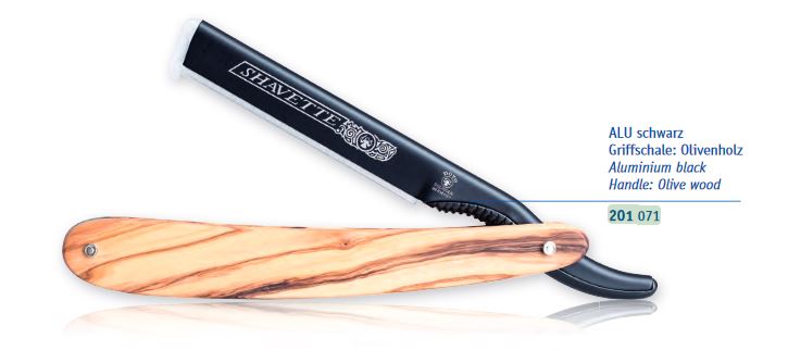 Dovo Shavette Straight Razor- Olive Wood 201071