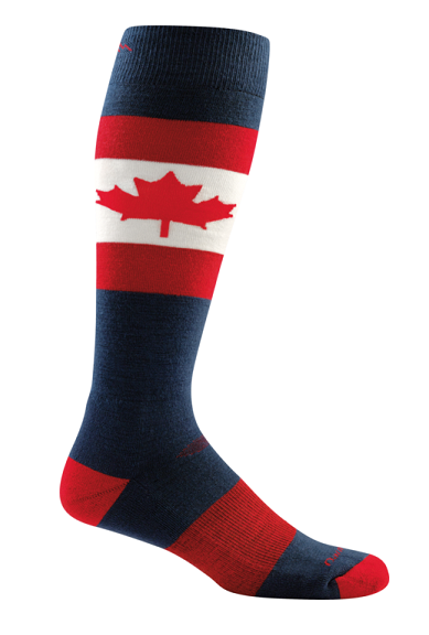 Darn Tough 1842 O Canada Over-the-Calf Cushion Socks- Maple - Click Image to Close