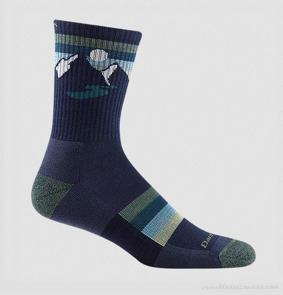 Darn Tough Sunset Ridge Micro Crew Lightweight Hiking Sock - Eclipse