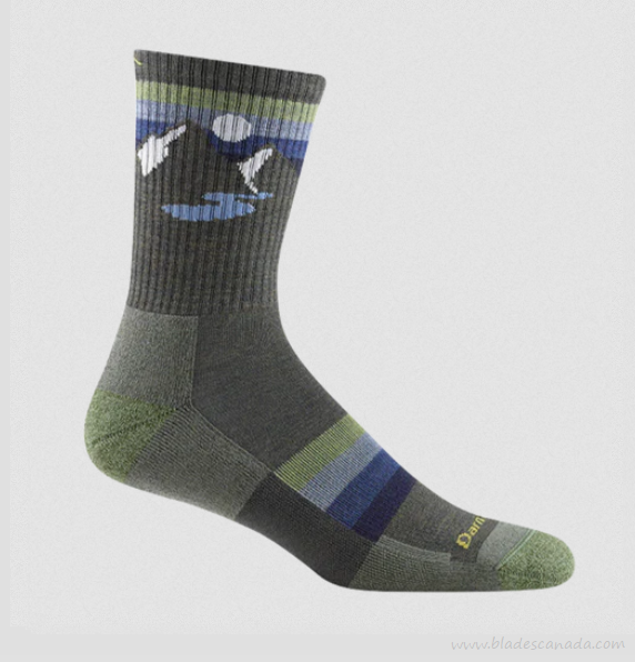 Darn Tough Sunset Ridge Micro Crew Lightweight Hiking Sock - Forest