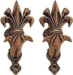 Denix 11L Sword/Gun Holder Bronze Finish - Fleur de Lis