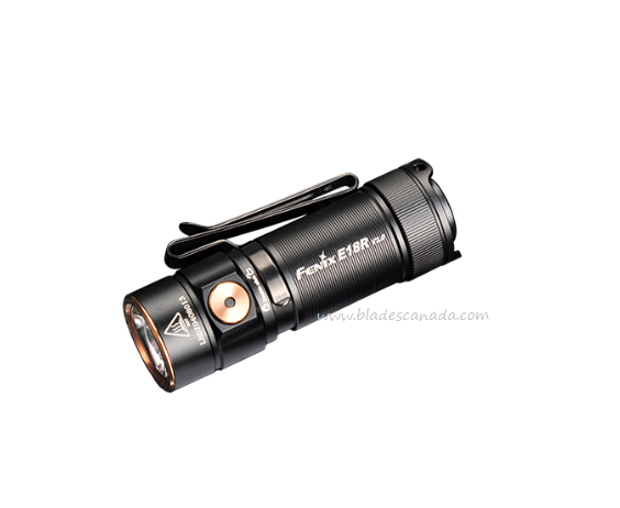 Fenix E18R V2.0 Ultra-Compact EDC Flashlight, Black - 1200 Lumens