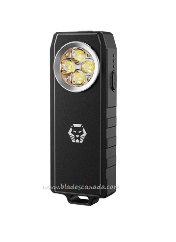 RovyVon E300S Angel Eyes Gen 2 Black Work Flashlight, Aluminum - 2400 Lumens