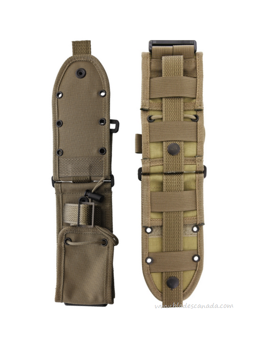 ESEE 52MBK Molle Back Attachment for Models 5/6/Laser Strike - Khaki, 52MBK