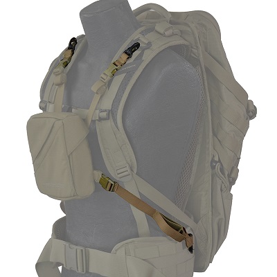 Eberlestock Pouch Chest Mount Kit - Dry Earth [ HD Buckle] - Click Image to Close