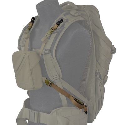 Eberlestock Pouch Chest Mount Kit - Dry Earth [ HD Buckle]