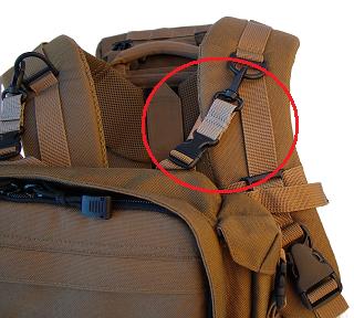 (image for) Eberlestock Pouch Chest Mount Kit - Dry Earth [ HD Buckle]