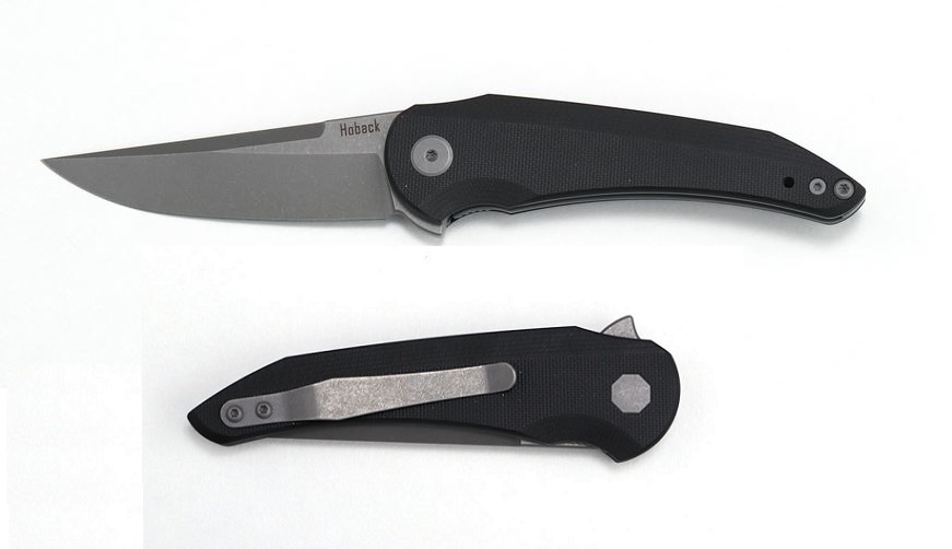 Hoback Enoch Flipper Folding Knife, CPM 20CV SW, G10 Black