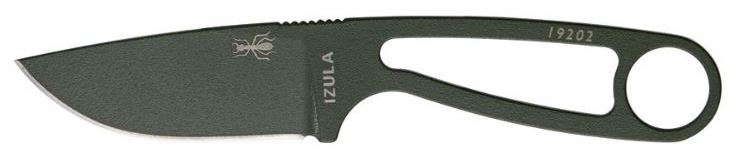 ESEE Izula w/KIT Fixed Blade Knife, 1095 Carbon OD Green, Molded Sheath, IZULA-OD-KIT