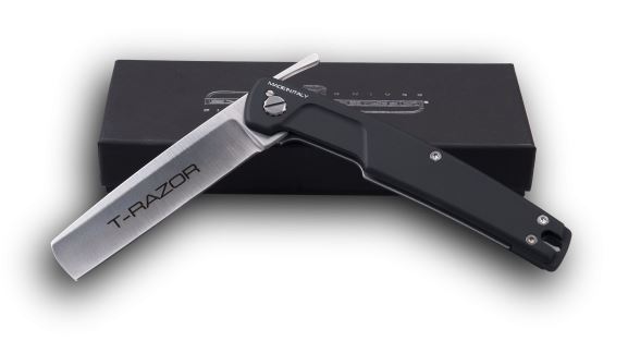 Extrema Ratio Straight Razor, Bohler N690 Satin, Aluminum Handle - Click Image to Close