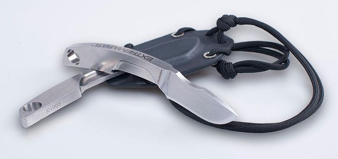 Extrema Ratio N.K.1 Neck Knife, N690 Stonewash, Kydex Sheath