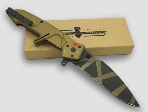 Extrema Ratio MF2DW Folding Knife, Bohler N690, Aluminum Desert Warfare - Click Image to Close