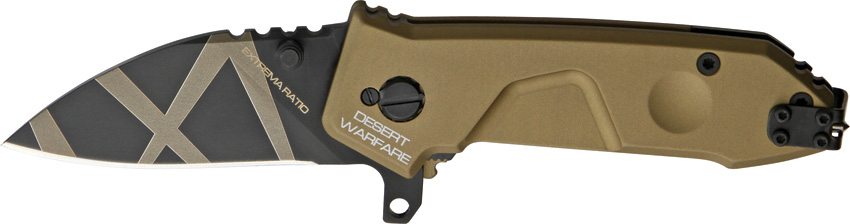 Extrema Ratio MF0DW Small Folding Knife, Bohler N690, Aluminum Desert Warfare