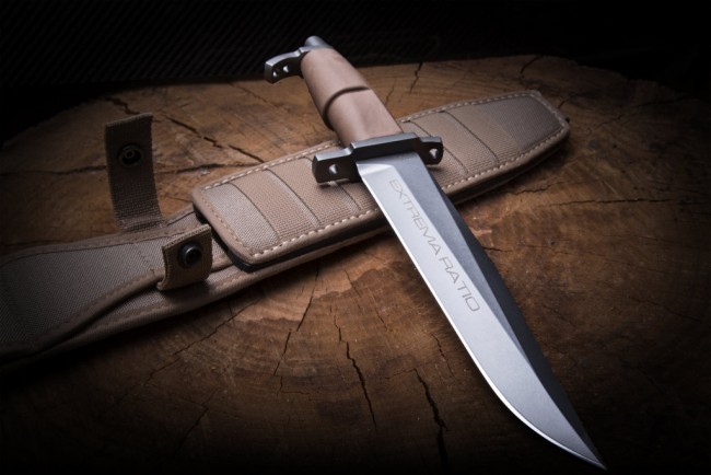 Extrema Ratio A.M.F. Fixed Blade Knife, N690, Desert MOLLE Sheath - Click Image to Close