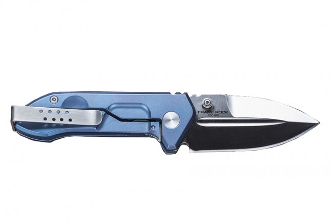 Extrema FRAME ROCK Framelock Folding Knife, Bohler N690, Titanium Blue