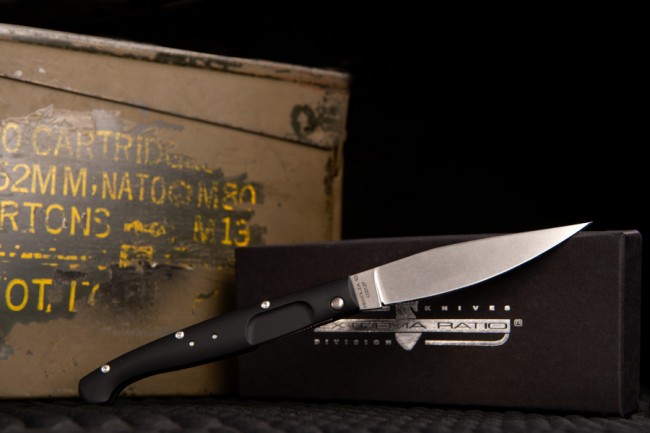 Extrema Ratio RESOLZA 10 Folding Knife, N690 Stonewash, Aluminum Black
