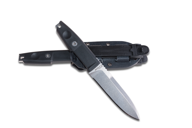 Extrema Ratio SCOUT 2 Backup Fixed Blade Knife, N690 Stonewash, Kydex Sheath