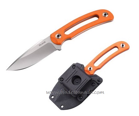 Ruike Hornet Fixed Blade Knife, 14C28N Sandvik, G10 Orange, ABS Sheath, F815J
