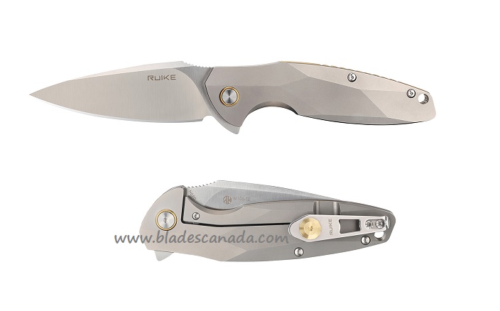 Ruike M105-TZ Flipper Framelock Knife, N690 Brush, Titanium, M105-TZ