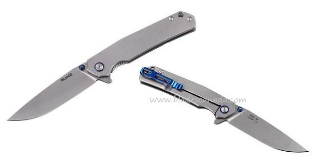 Ruike P801-SF Flipper Folding Knife, 14C28N Sandvik SW, Stainless Handle