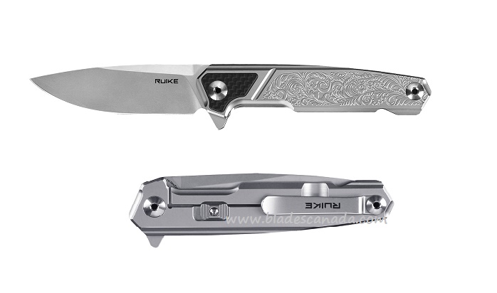 Ruike Honeysuckle Flipper Framelock Knife, 14C28N Sandvik, P875-SZ - Click Image to Close