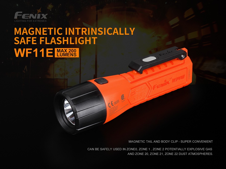 Fenix WF11E Intrinsically Safe Flashlight - 220 Lumens - Click Image to Close