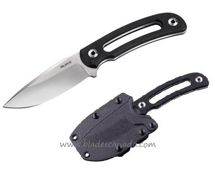 Ruike Hornet Fixed Blade Knife, 14C28N Sandvik, G10 Black, ABS Sheath, F815