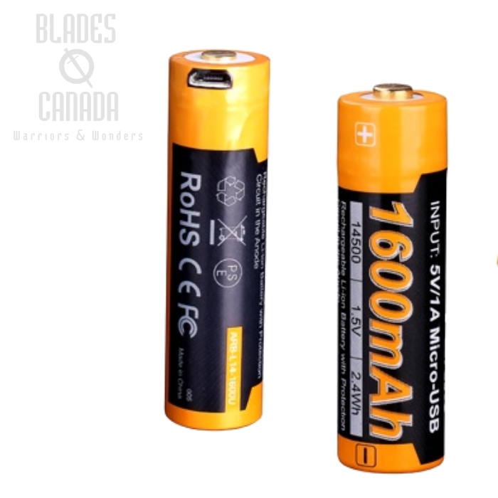 Fenix ARB-L14 USB Rechargeable AA Battery 1600mAh Replacement
