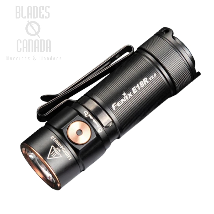 Fenix E18R V2.0 Ultra-Compact EDC Flashlight, Black - 1200 Lumens