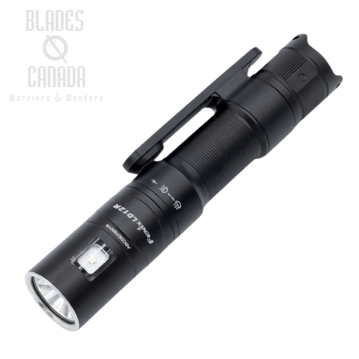 Fenix LD12R Dual Light Source Multipurpose Rechargeable Flashlight, Black - 600 Lumens